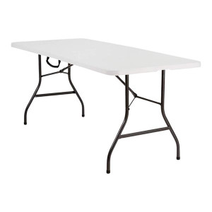 Redwood Leisure Folding Table, White, 1.8M, Polypropylene, 150kg Load Capacity