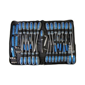 Silverline 100Pc Screwdriver Set with Chrome-Plated Blades and Ergonomic Handles