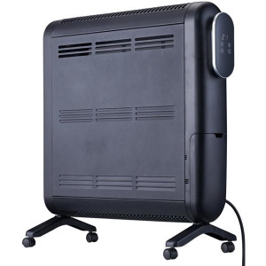 De Vielle Oil Free Rad 1.5kW Led & Wifi Black - Energy Efficient, WiFi Control, Black Finish