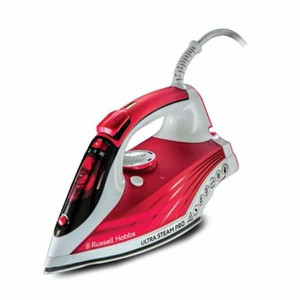 Russell Hobbs Ceramic Soleplate 2600W Iron - 40g Continuous Steam, Anti-Drip, Anti-Calc, 2m Power Cord