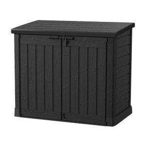 Keter Store-It-Out Max - Anthracite, 1200L Garden Storage Box, Weather-Resistant Resin, Lockable, 145.5 cm x 82 cm x 125 cm, Anthracite Grey