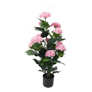 Artificial Pink Hydrangea - 90cm for Indoor or Outdoor Decoration