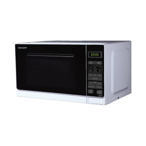 Sharp Solo Microwave Freestanding Gloss White 20L - 11 Power Levels, 8 Auto Menu Options, Touch Control