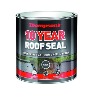 Thompsons 10 Year Roof Seal Grey, Fast Acting, Rainproof in 6 Hours, 2.5L, Roof Paint