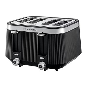 Russell Hobbs Brontë 4 Slice Toaster - Matte Black - 4 Slices, Lift and Look, Frozen and Reheat Functions