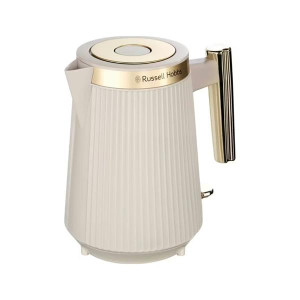 Russell Hobbs Kettle Bronte Beige 1.7L - Stylish Design, Chrome Accents, 1.7 Litre Capacity, Perfect Pour Spout, Cord Storage
