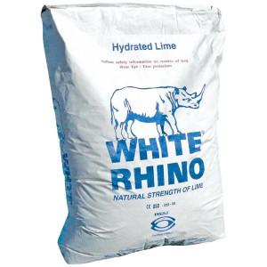 White Rhino Hydrated Lime, 25kg, White