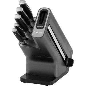 Ninja Foodi Knife Block With Integrated Sharpener Set Of 5 K32005uk, 5-Piece Premium Stainless Steel Knives, StaySharp Sharpener, Kitchen Essential