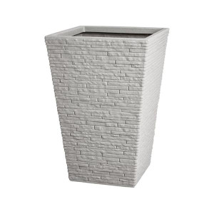 Strata Tapered Slate Planter in Light Grey for Outdoor and Indoor Use