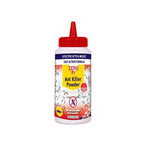 Zero In Ant Killer Powder 300G for Indoor and Outdoor Use, Treats up to 15m², Puffer Nozzle for Ants, Woodlice, Cockroaches and Earwigs