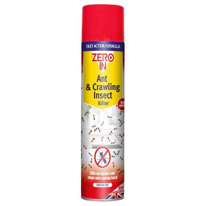 Zero In Ant & Crawling Insect Killer 300Ml, Kills Ants and Crawling Insects on Contact, Residual Action, Permethrin, Tetramethrin and PBO