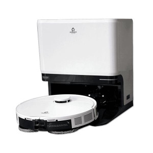 Homebot Glider Vacuum ; Mop Robot 6In1 with LDS SLAM Navigation, Self-Empty Homebase, and Ultrasonic Carpet Detection