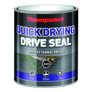 Thompsons Drive Seal Black 5L, Stops oil and grease stains, Repels moss and mould, Slip resistant finish, Black, 5L