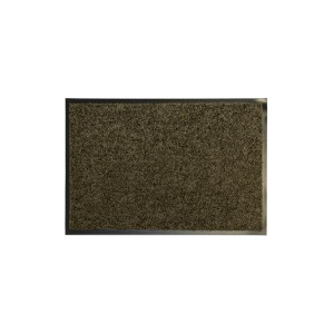 Varian Wash & Clean Mat Brown 40/60Cm, Machine Washable, Non-Slip Backing, 100% Polyamide, Home, Office, Industrial Use