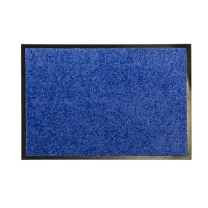 Varian Wash & Clean Mat Blue 40/60Cm, Machine Washable, Non-Slip Backing, 100% Polyamide, Home, Office, Industrial Use