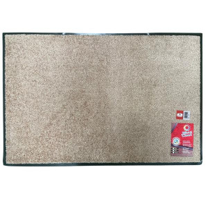 Varian Wash & Clean Mat, Beige, 60x90 cm, Machine Washable, Non-Slip Backing, Home Office Industrial Use