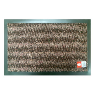 Varian Dust Control Mat, Brown/Black, 40x60 cm, for Indoor Use, Hard Wearing, Moisture Absorbent