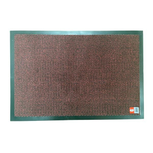 Varian Dust Control Mat, Red and Black, 60x90 cm, Non-Slip Backing, Moisture Absorbent, for Indoor Use