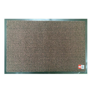 Varian Dust Control Mat, Brown and Black, 60x90 cm, for Indoor Use, Hard Wearing, Moisture Absorbent