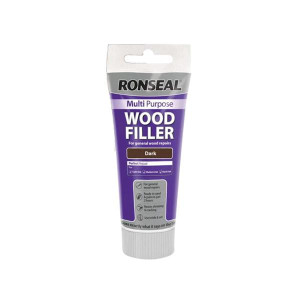 Ronseal Multi Purpose Wood Filler Dark 100G for Wood Repair, Indoor and Outdoor Use, Fast Drying, Paintable, Sandable, Fills Holes up to 100G