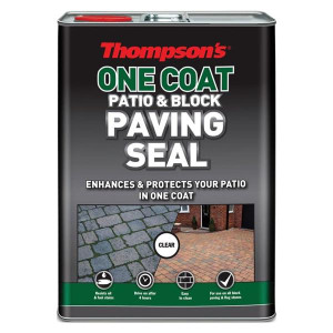 Thompsons Patio & Block Paving Seal 5L, Resists Oil and Fuel Stains, Easy to Clean, 5L