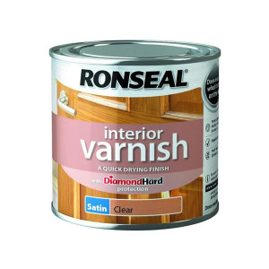 Ronseal Varnish Interior Clear Satin 750Ml, Low Odour, Dries in 20 Minutes