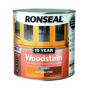 Ronseal Woodstain 10Yr Natural Pine 250Ml - 10-year protection for exterior wood