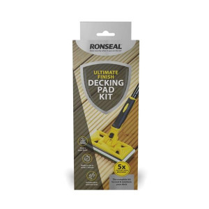 Ronseal Ultimate Finish Decking Pad Kit, 94cm Extension Pole, Easy to Use, Professional Grade Finish