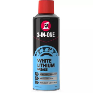 3-In-One White Lithium Grease, Heavy-Duty Lubricant, Aerosol Can, Prevents Rust and Corrosion