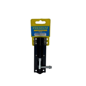 Premium Choice Tower Bolt, 4" Black Finish, Epoxy Coated, Includes Fixings and Instructions