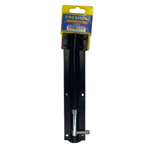 Premium Choice Straight Tower Bolt, Epoxy Black finish, 8 in/200mm, Fixings included, Fitting instructions included