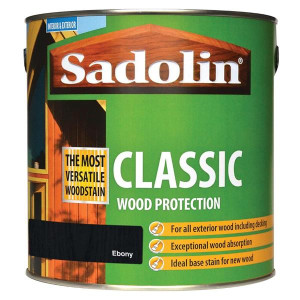 Sadolin Classic Ebony 2.5L Wood Finish, 2.5L, Ebony, Weather Protection, Durable