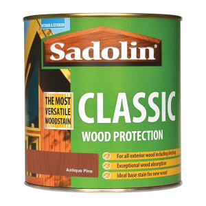 Sadolin Classic Antique Pine 5L - Exterior and Interior Woodstain for Decking, Fencing, Cladding - Deep Penetrating Protection