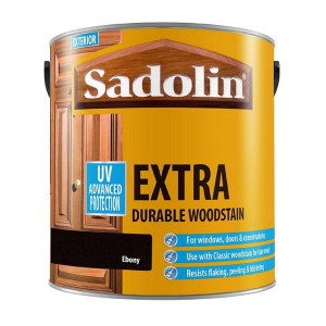 Sadolin Extra Ebony 2.5L for Building and Joinery, Water Repellent, Durable