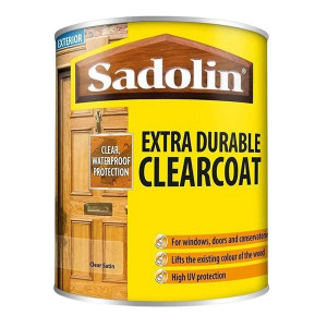 Sadolin Clear Coat Satin 2.5Ltr, Extra Durable Clearcoat for Wood Protection, High UV Protection