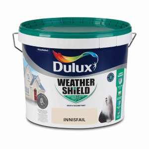 Dulux Weathershield Smooth Masonry Innisfail 10L, Excellent Opacity, Mould & Algae Protection, Anti-Fade Technology, 10L