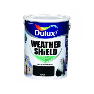 Dulux Weathershield Black 5Ltr Exterior Paint for Home Use