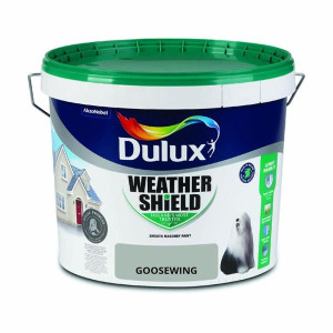 Dulux Weathershield Smooth Masonry Goosewing 10L Paint for Exterior Masonry