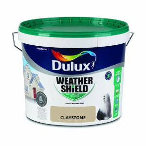 Dulux Weathershield Smooth Masonry Claystone 10L Paint for Exterior Walls