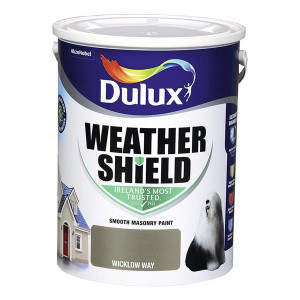 Dulux Weathershield Wiclow Way 5L, Excellent Opacity, Anti-fade technology for longer lasting colour, Mould & Algae Resistant Paint