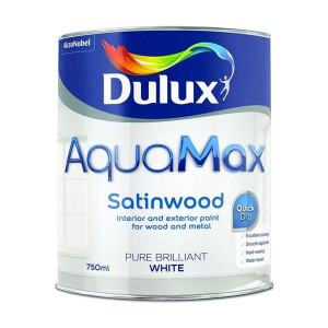 Duluxaquamax Satinwood 5L, Mid Sheen Finish, 18m²/L Coverage, 2 Coat