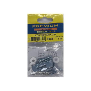 Mirror Clips by Premium Choice, 4 Way Design for Stable Mirror Mounting