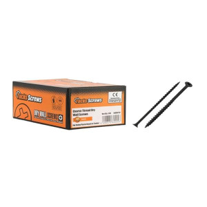 Tucks Drywall Screws, Coarse Thread, Black, 32Mm X 3.5Mm, 1000Pk for Construction