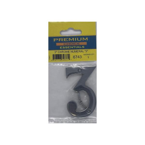 Chrome House Number by Premium Choice, 3 inches