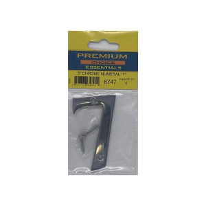 Chrome House Number '7' by Premium Choice, 3 inches