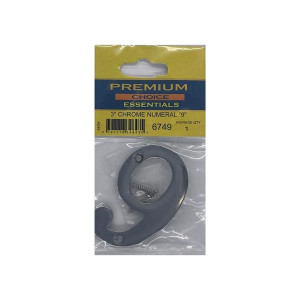 Chrome House Number '9' by Premium Choice, 3 inches