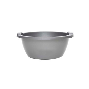 Varian Basin Round Silver, Strong Plastic Washing Bowl, Bathroom or Kitchen Sink