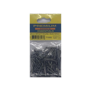 Premium Choice Bright Round Head Nails, 25mm, 120 grams