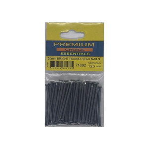 Premium Choice Bright Round Head Nails, 50mm, 120 grams for Construction