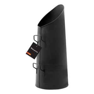 Sirocco Coal Hod 22" - Easy to Fill, Convenient Handles, Black